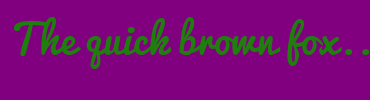 Image with Font Color 1F7E0D and Background Color 800080